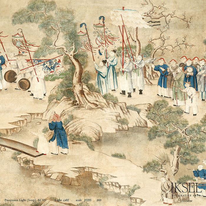 Schumacher Procession Light Wallpaper Sample IK3301