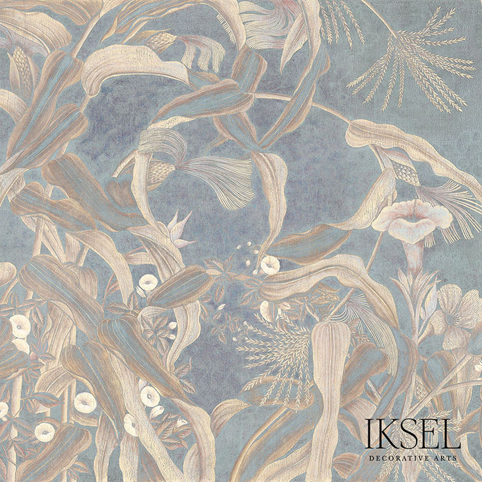 Schumacher Japanese Cornflowers Pastel Wallpaper Sample IK3401