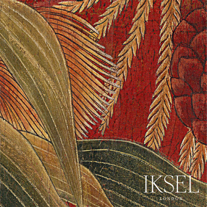 Schumacher Japanese Cornflowers Red Wallpaper Sample IK3402