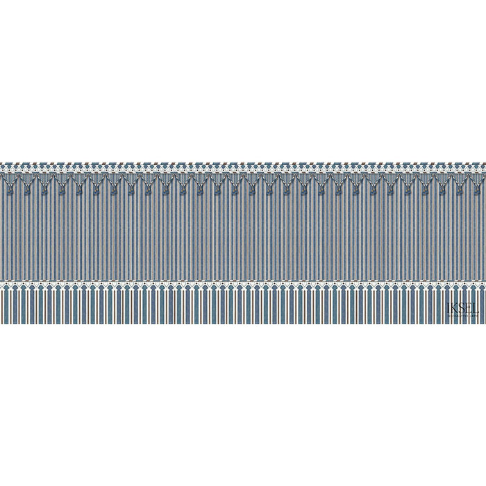 Schumacher Kubilai's Tent Blue Wallpaper Sample IK3600