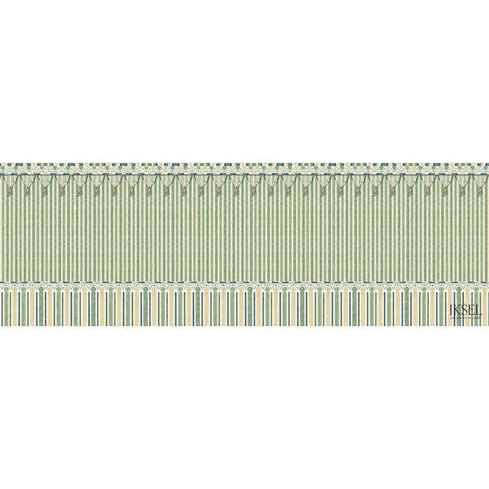 Schumacher Kubilai's Tent Green Wallpaper Sample IK3601