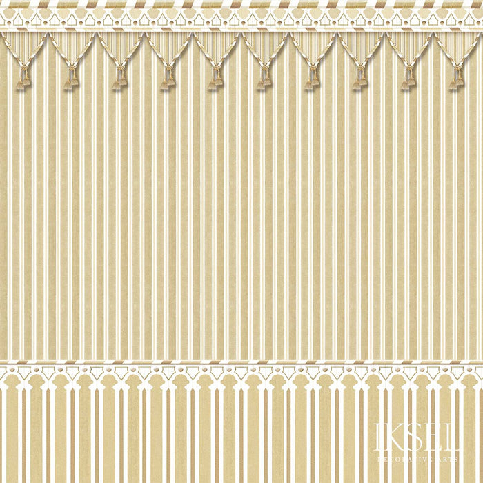 Schumacher Kubilai's Tent Yellow Wallpaper Sample IK3603