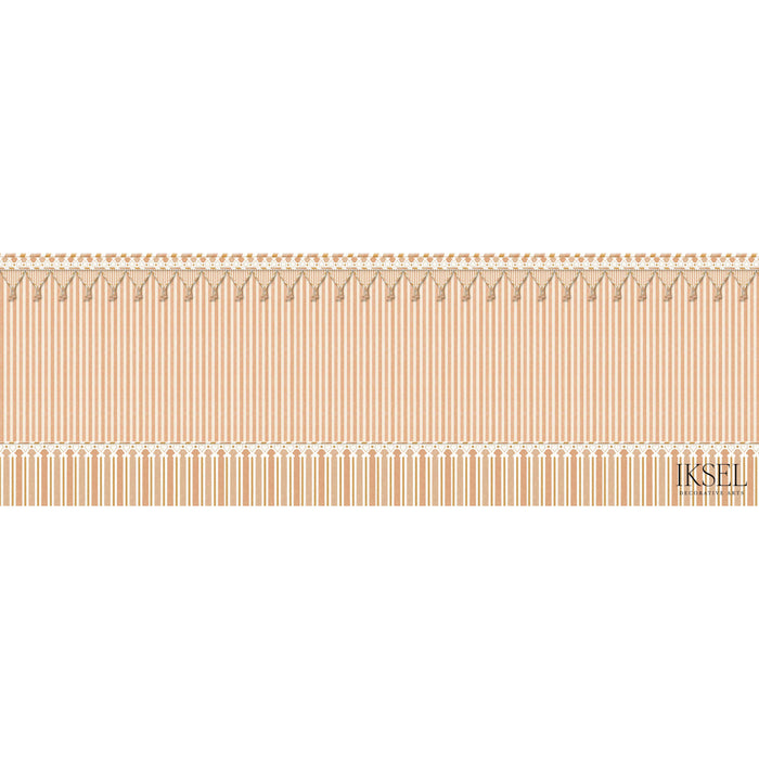 Schumacher Kubilai's Tent Terra Cotta Wallpaper Sample IK3604