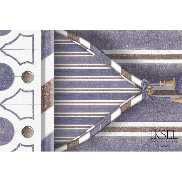 Schumacher Kubilai's Tent Mauve Wallpaper Sample IK3606