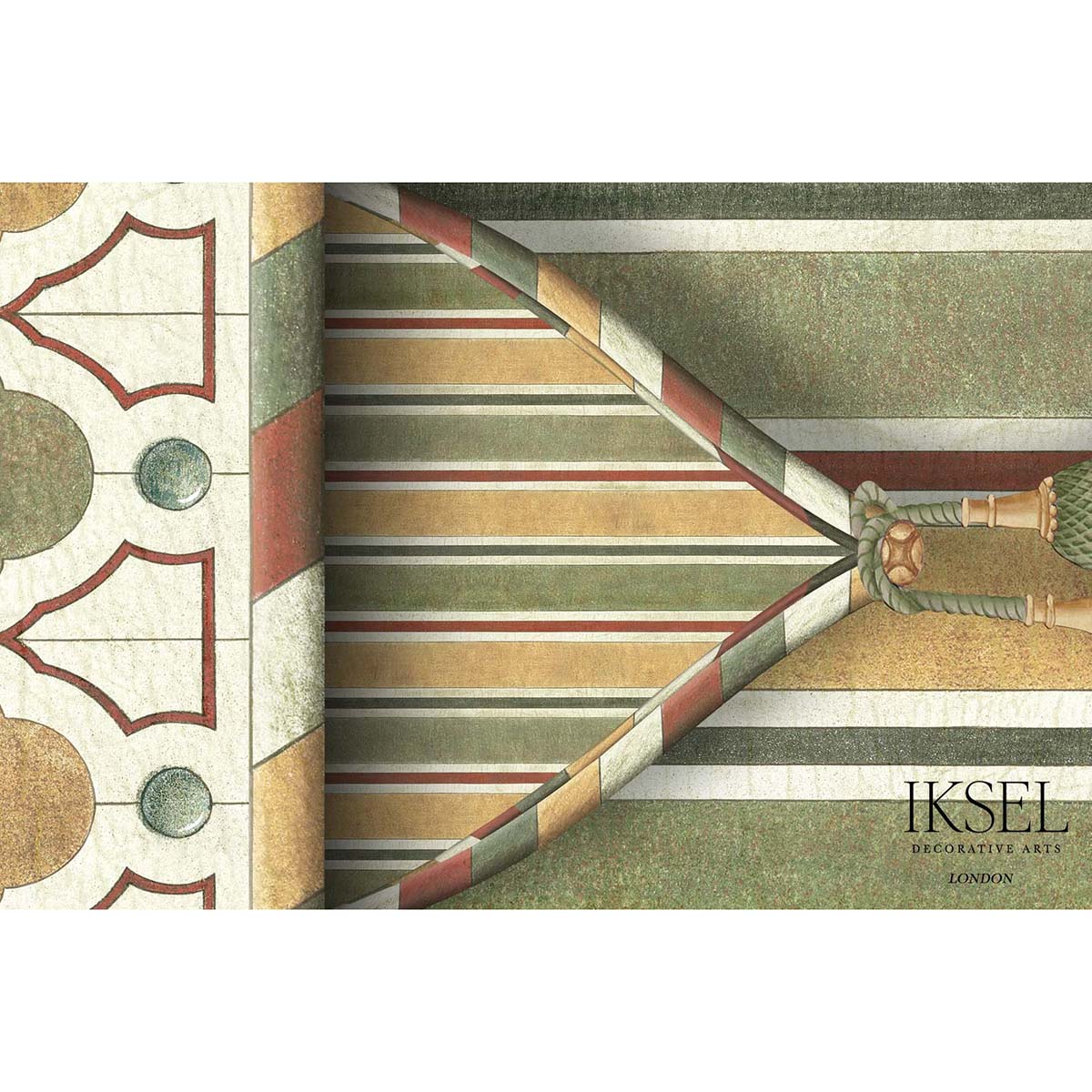 Schumacher Kubilai's Tent Original Wallpaper Sample IK3607