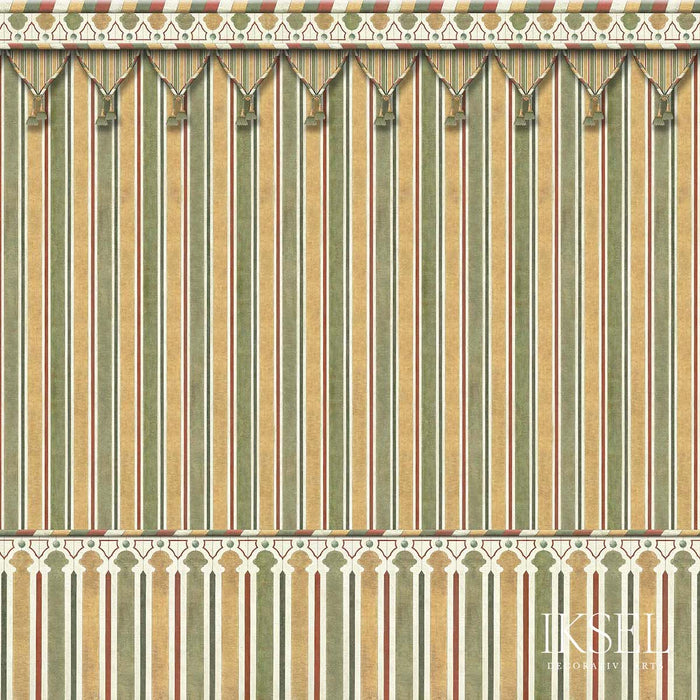 Schumacher Kubilai's Tent Original Wallpaper Sample IK3607