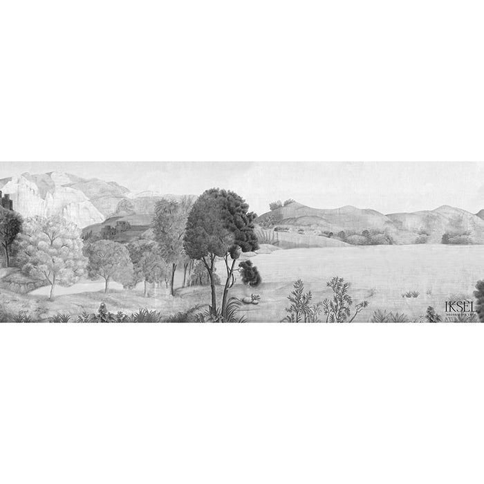 Schumacher Little Tuscany Grey Tones Wallpaper Sample IK3802