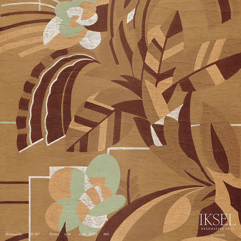 Schumacher Normandie Honey Wallpaper Sample IK3900