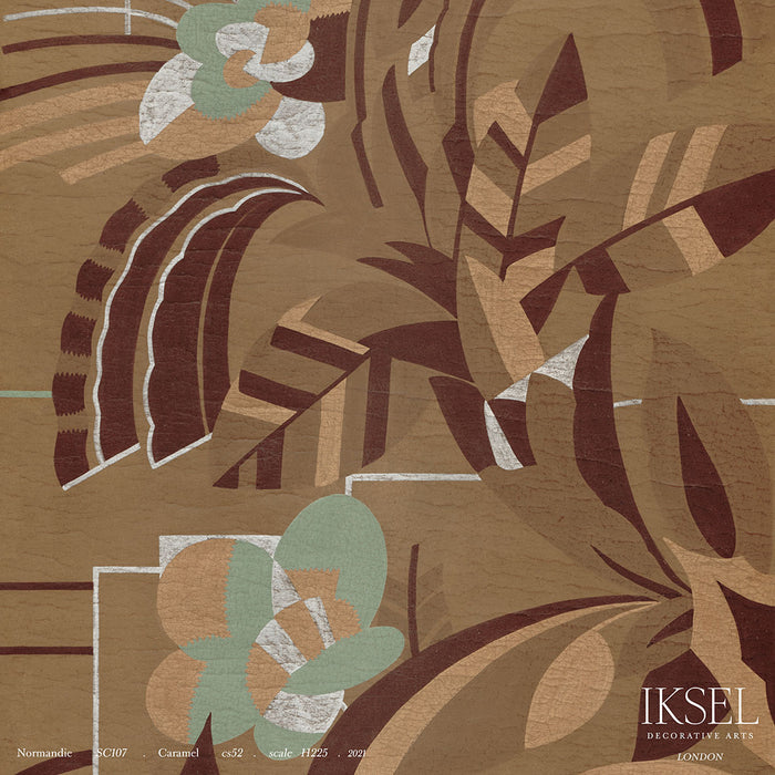 Schumacher Normandie Caramel Wallpaper Sample IK3903