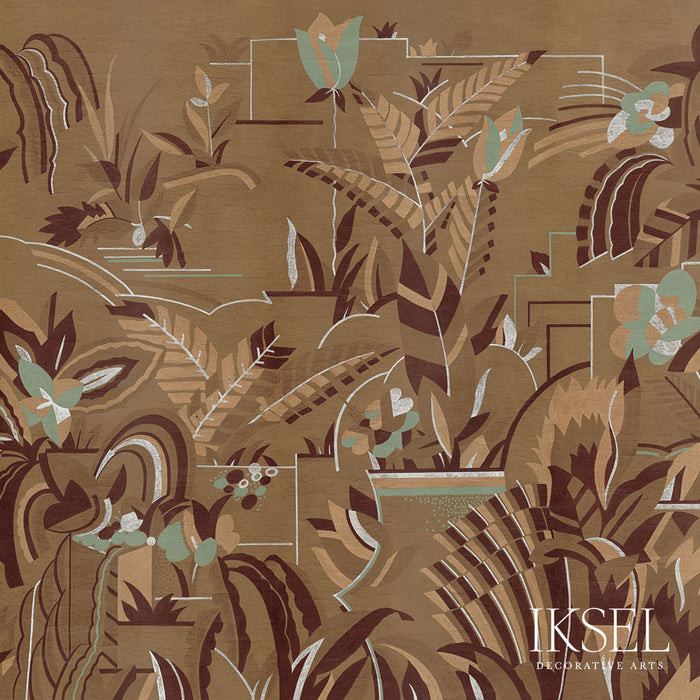 Schumacher Normandie Caramel Wallpaper Sample IK3903