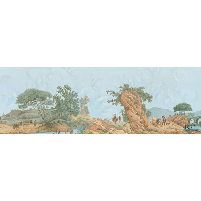 Schumacher Pillement's Italy Multicolor Wallpaper Sample IK4000