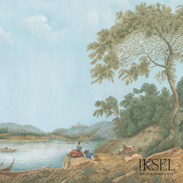 Schumacher Pillement's Italy Multicolor Wallpaper Sample IK4000