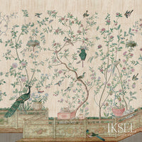 Iksel Xanadu Balustrade Crackled Beige Wallpaper IK4303