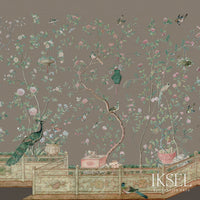 Iksel Xanadu Balustrade Charcoal Taupe Wallpaper IK4307