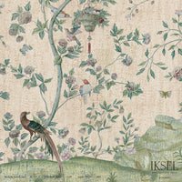 Iksel Xanadu Landscape Crackled Beige Wallpaper IK4403