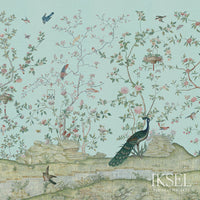 Iksel Xanadu Landscape Celadon Wallpaper IK4404