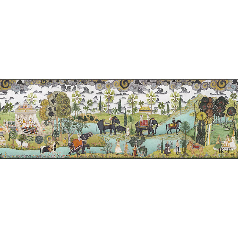 Schumacher D-Rajput Fantasy Gouache Wallpaper Sample IK4500