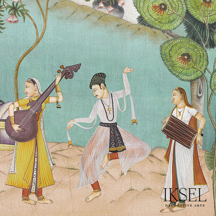 Schumacher D-Rajput Fantasy Gouache Wallpaper Sample IK4500