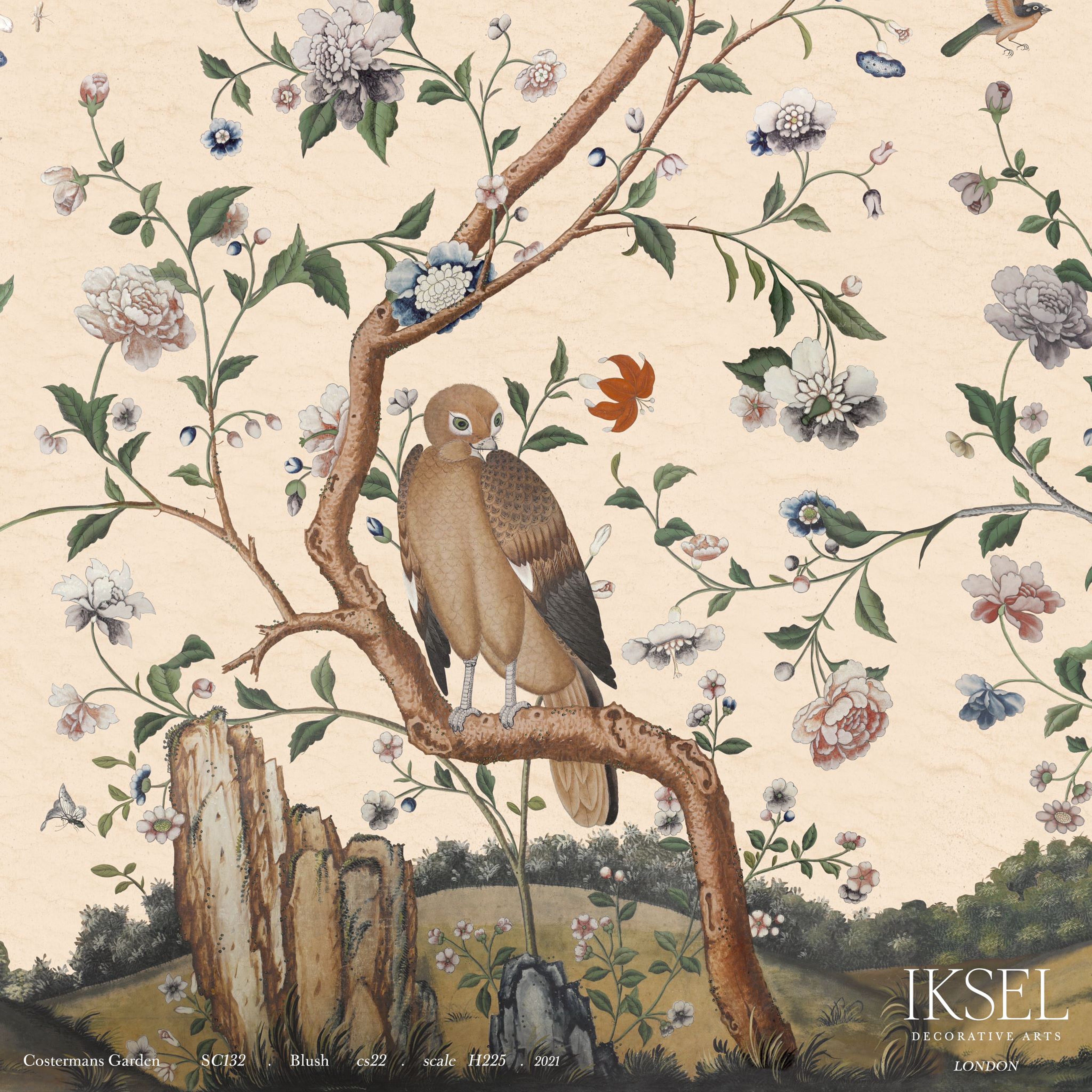 Schumacher Costermans Garden Blush Wallpaper Sample IK4605