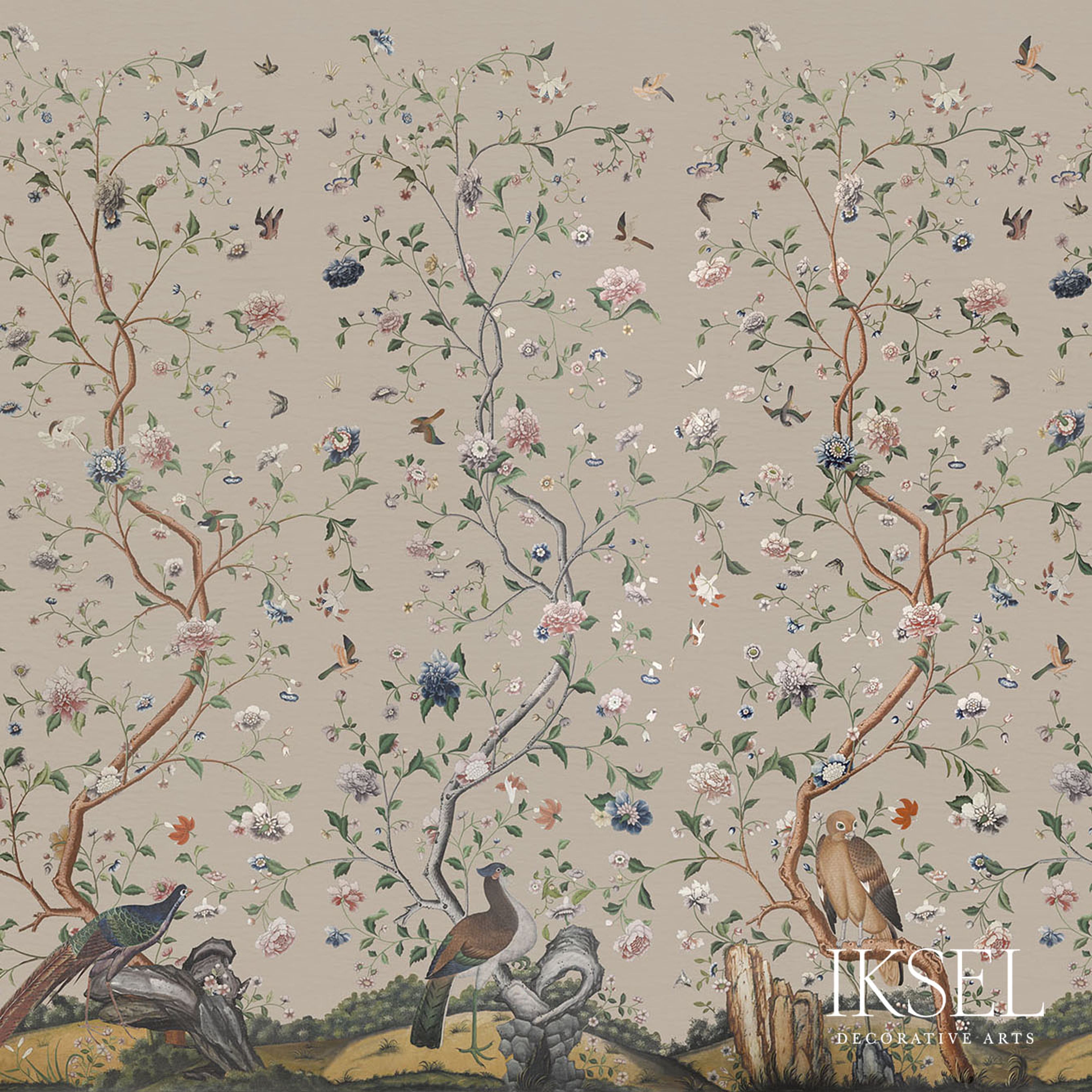 Schumacher Costermans Garden Chai Wallpaper Sample IK4608