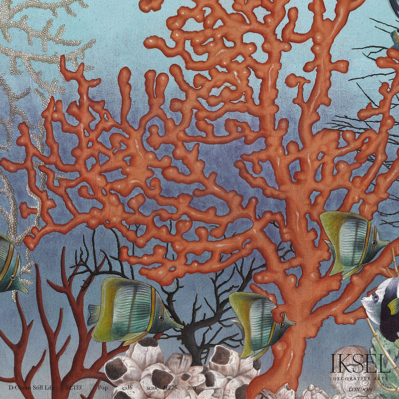 Schumacher D-Ocean Still Life Pop Wallpaper Sample IK4701