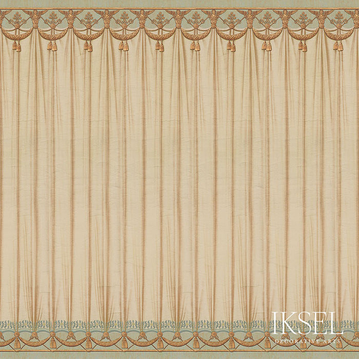 Schumacher Empire Curtain Original Wallpaper Sample IK4800