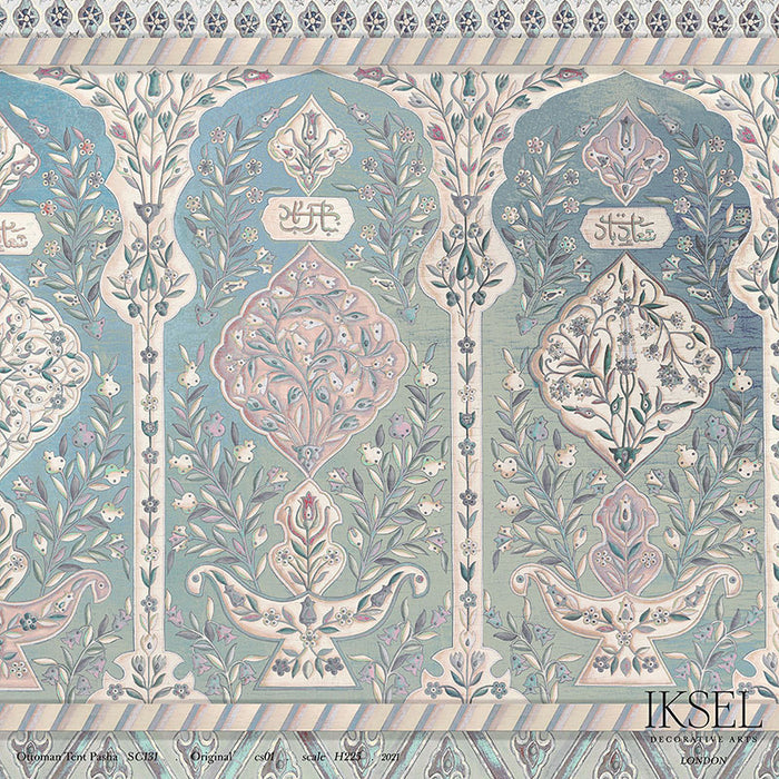 Schumacher Ottoman Tent Pasha Original Wallpaper Sample IK5100