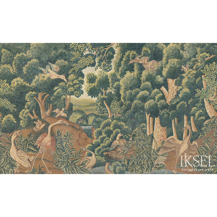 Schumacher Birds Tapestry Original Wallpaper Sample IK6100