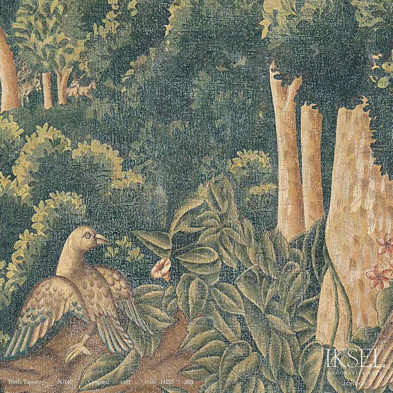 Schumacher Birds Tapestry Original Wallpaper Sample IK6100