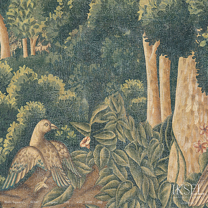 Schumacher Birds Tapestry Original Wallpaper Sample IK6100