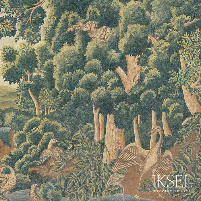 Schumacher Birds Tapestry Original Wallpaper Sample IK6100