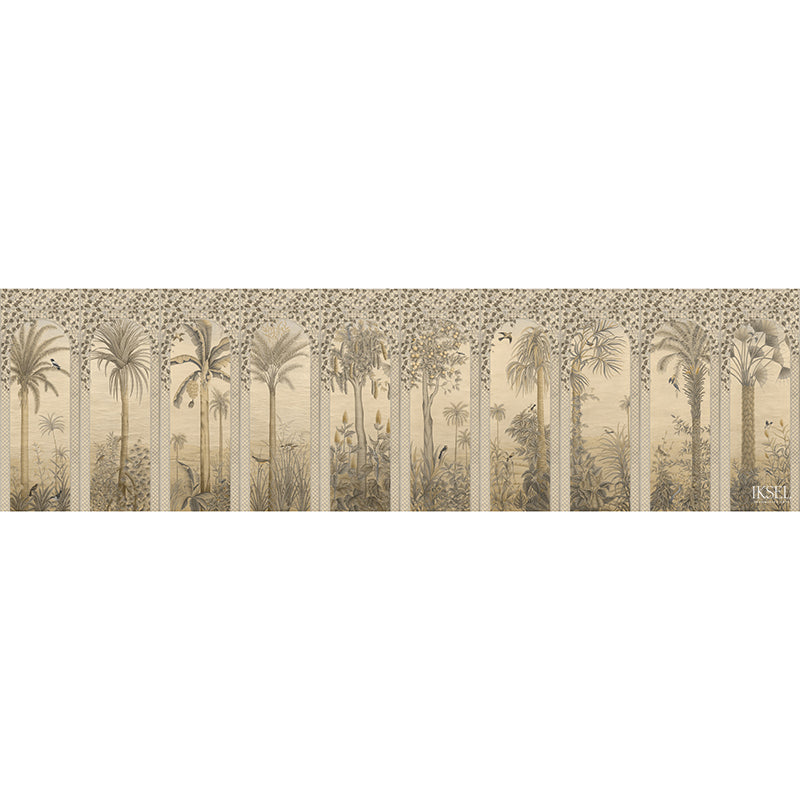Schumacher Trellis Exotica Sepia Tones Wallpaper Sample IK6601