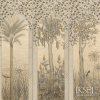 Iksel Trellis Exotica Sepia Tones Wallpaper IK6601