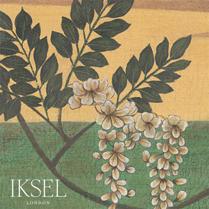 Schumacher Wisteria In Landscape Gouache Wallpaper Sample IK6700
