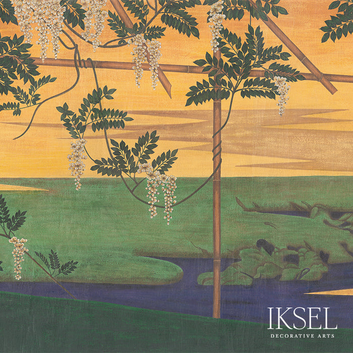 Schumacher Wisteria In Landscape Pop Wallpaper Sample IK6701