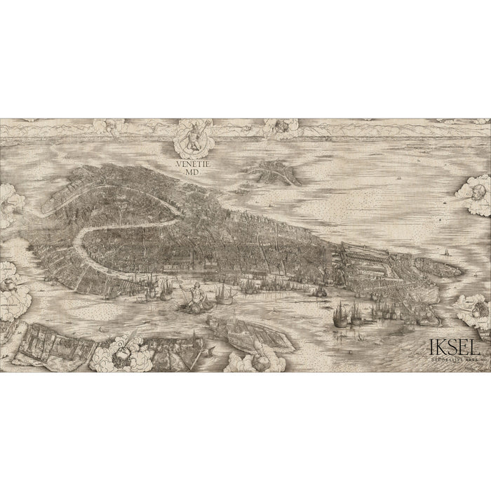 Schumacher View Of Venice Sepiatones Wallpaper Sample IK6800