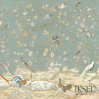 Iksel Dutch Tree Of Life Aqua Wallpaper IK6901
