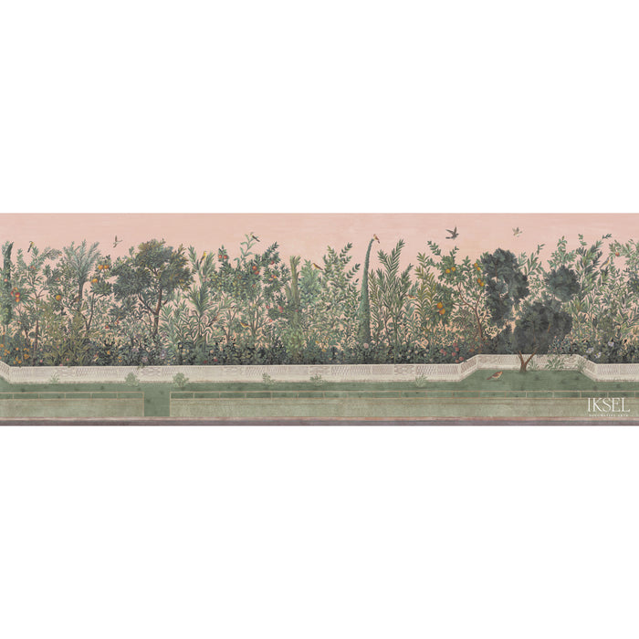 Schumacher Livia's Garden Sunrise Wallpaper Sample IK7000