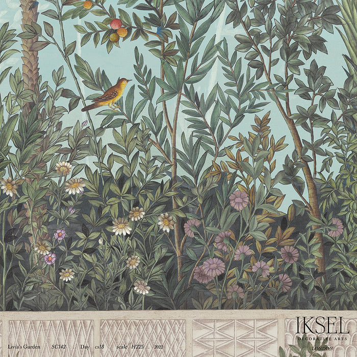 Schumacher Livia's Garden Day Wallpaper Sample IK7001