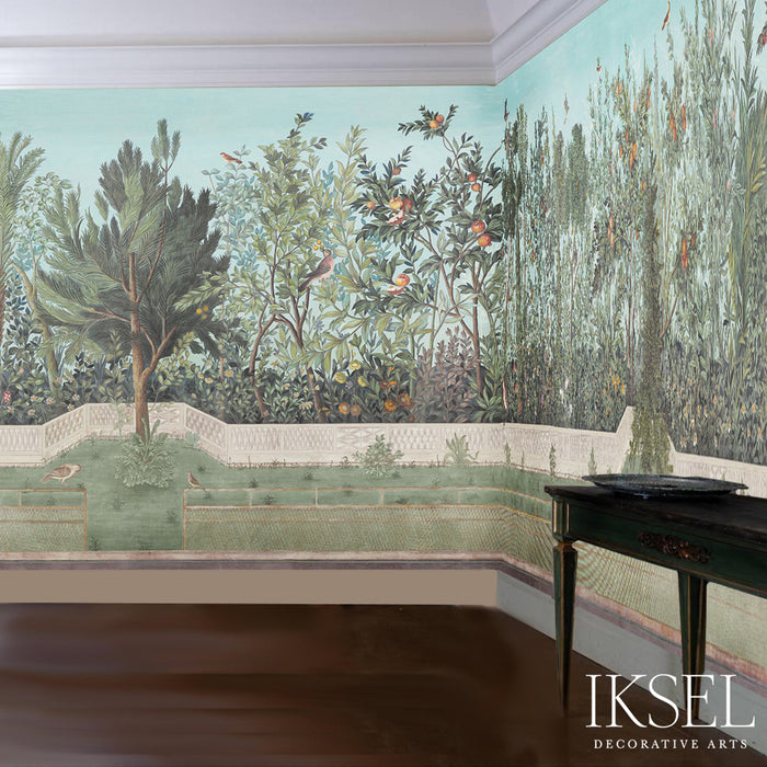 Schumacher Livia's Garden Day Wallpaper Sample IK7001