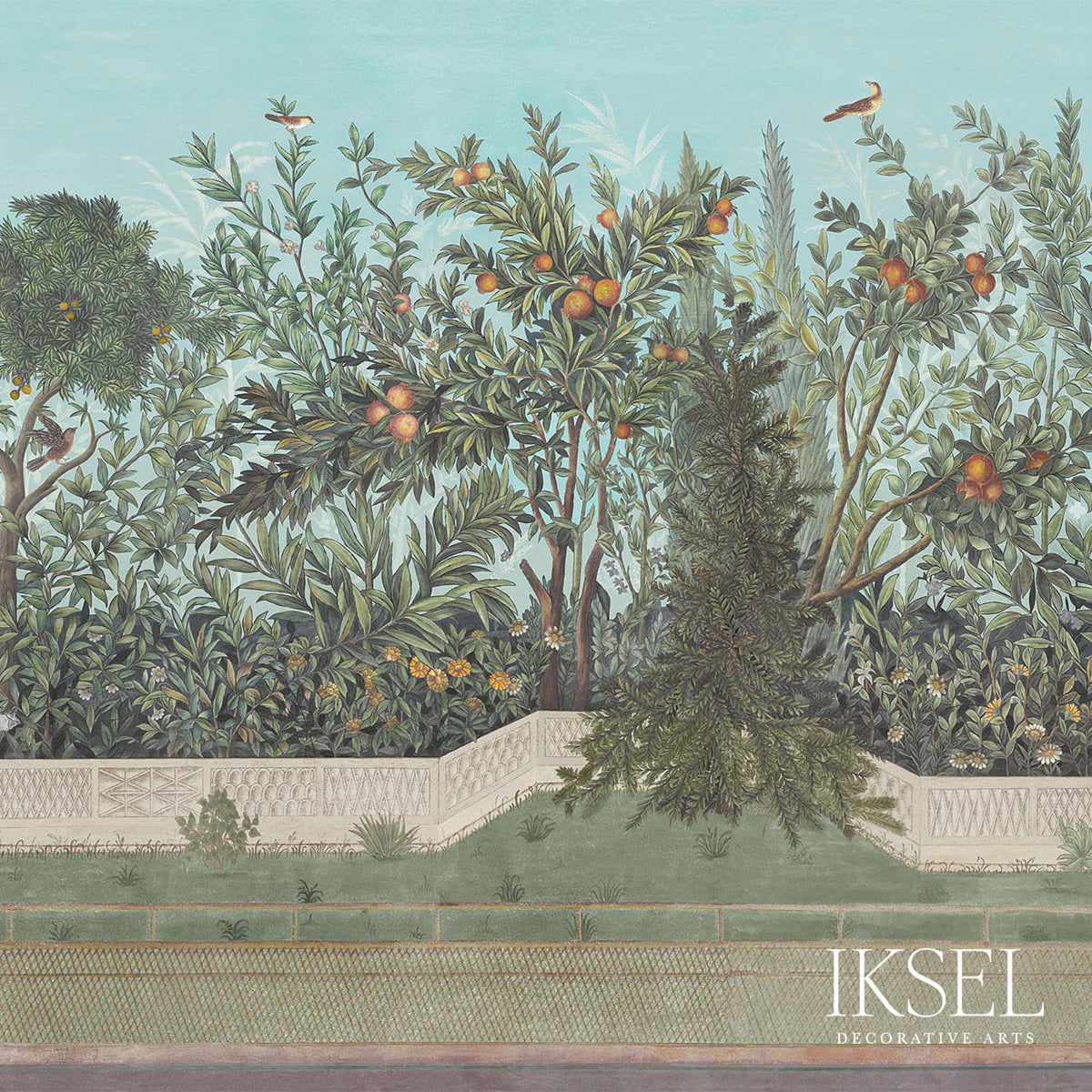 Schumacher Livia's Garden Day Wallpaper Sample IK7001