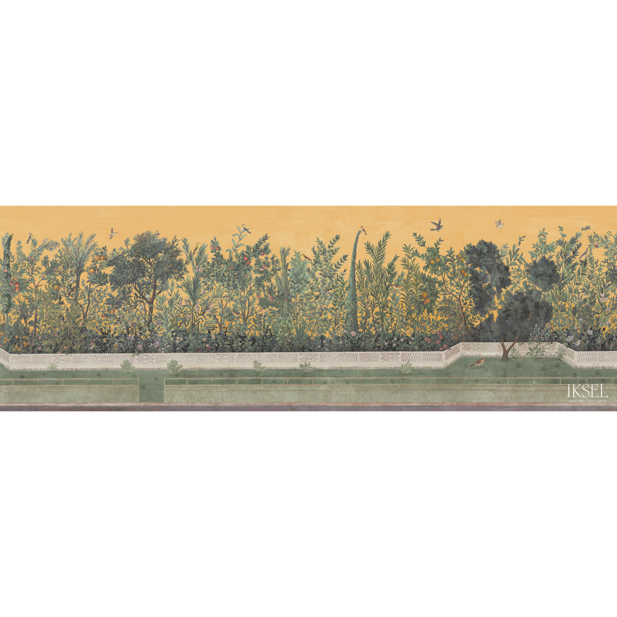 Schumacher Livia's Garden Sunset Wallpaper Sample IK7002
