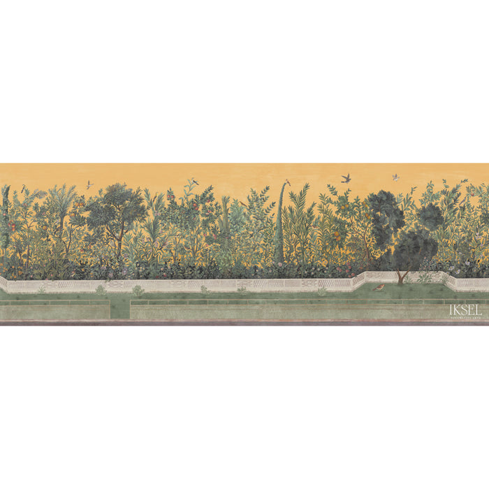 Schumacher Livia's Garden Sunset Wallpaper Sample IK7002