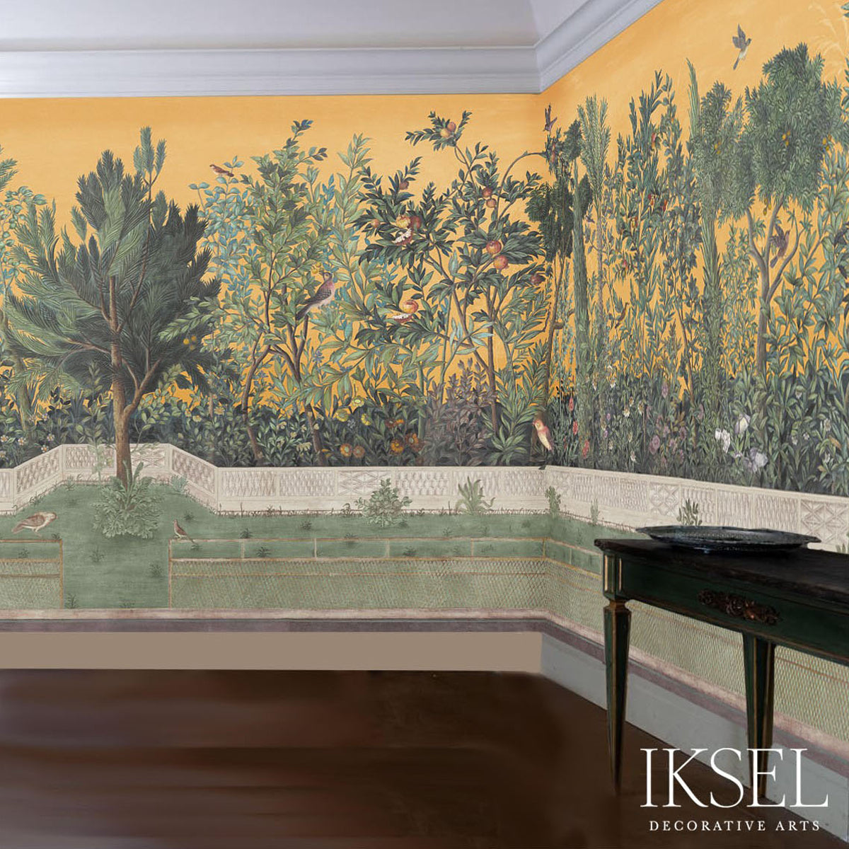 Schumacher Livia's Garden Sunset Wallpaper Sample IK7002