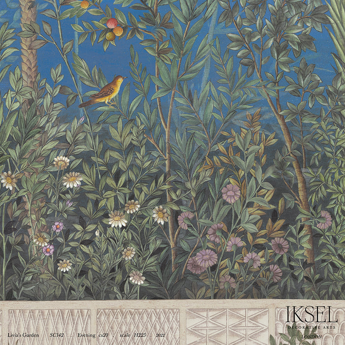 Schumacher Livia's Garden Evening Wallpaper Sample IK7003