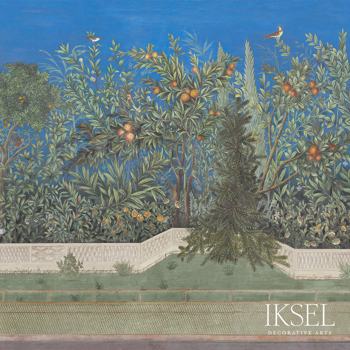 Schumacher Livia's Garden Evening Wallpaper Sample IK7003