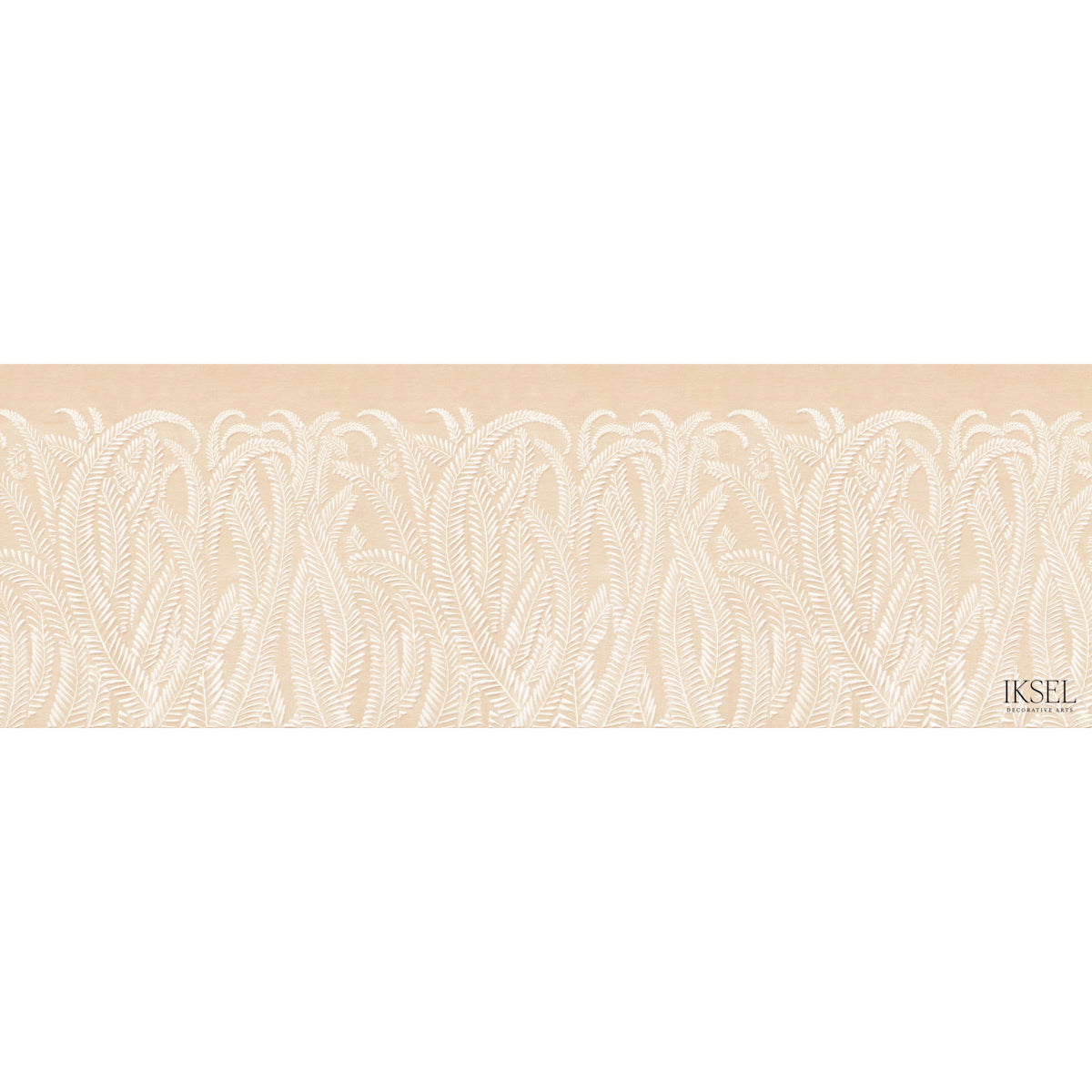 Schumacher Art Deco Fern Peach Wallpaper Sample IK7102