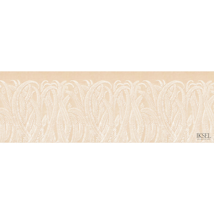 Schumacher Art Deco Fern Peach Wallpaper Sample IK7102