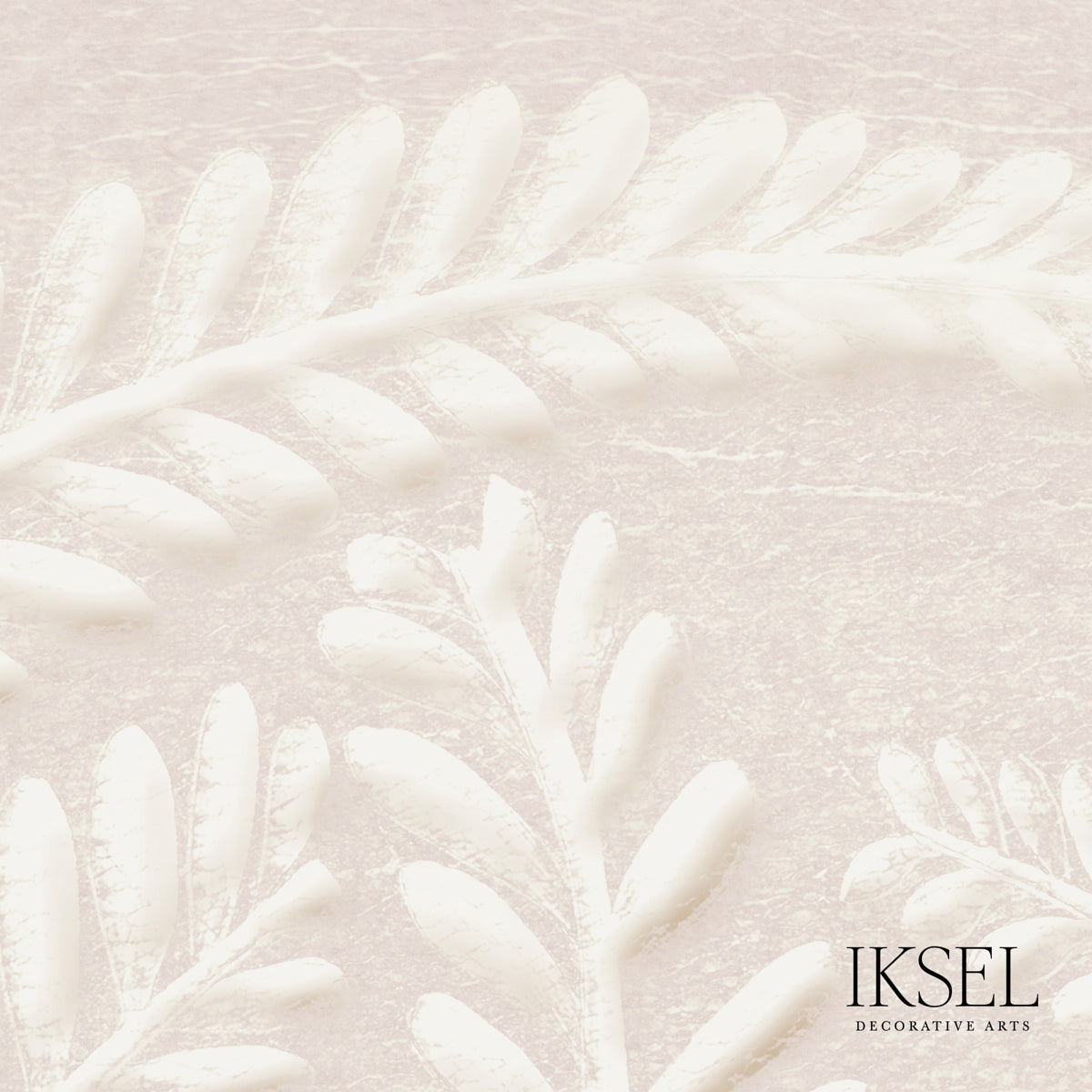 Schumacher Art Deco Fern Seashell Pink Wallpaper Sample IK7103