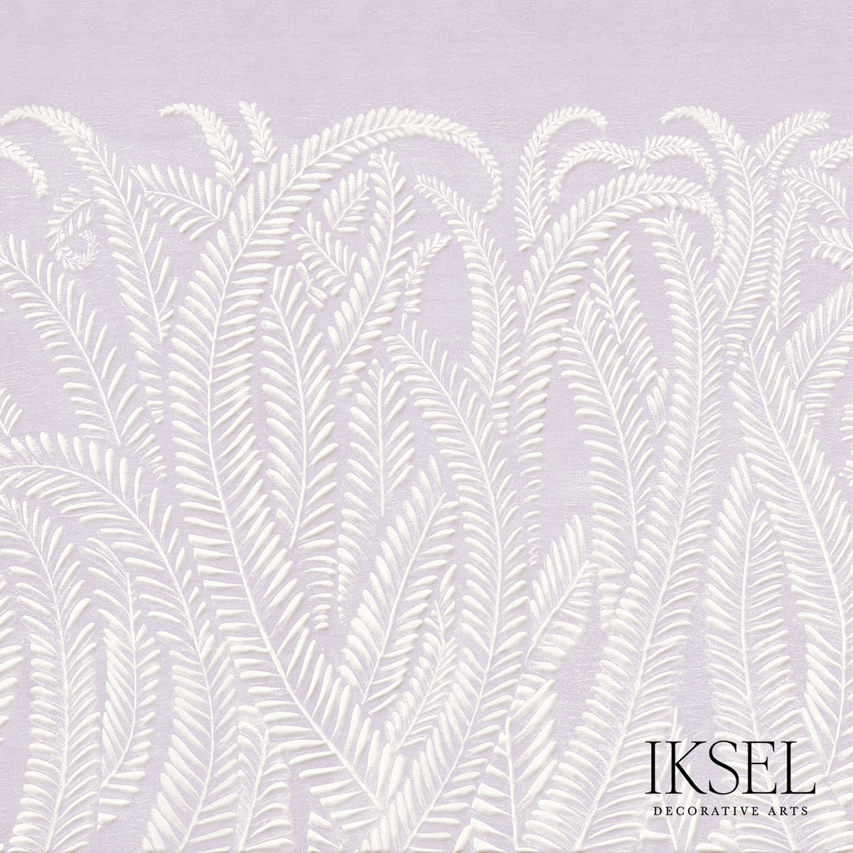 Schumacher Art Deco Fern Amethyst Wallpaper Sample IK7104